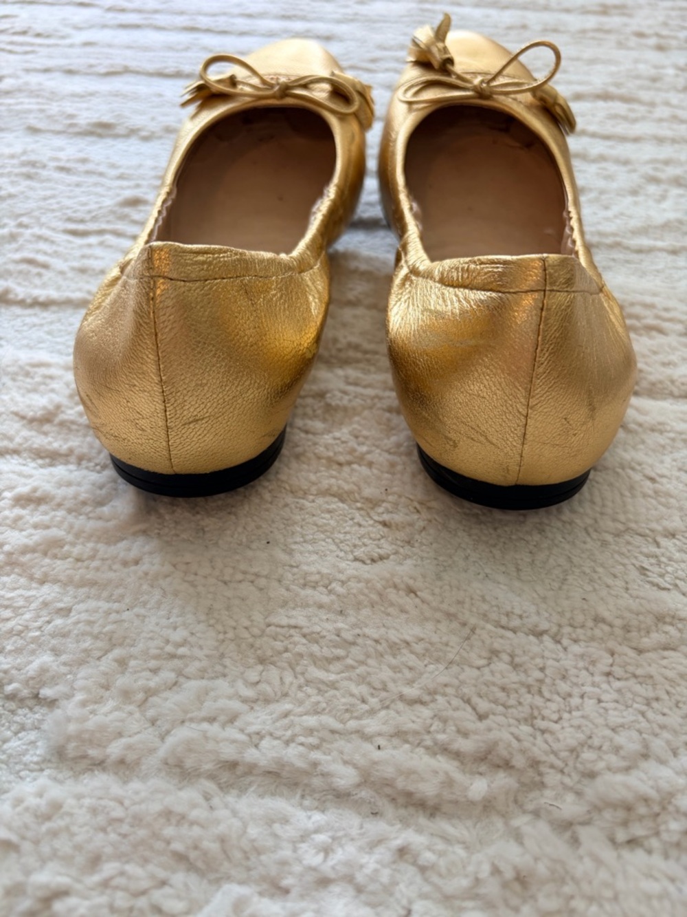 Prada Gold Ballet Flats - Picture 4 of 5